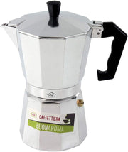 Caffettiera Buonaroma In Alluminio Con Guarnizione In Silicone - 1 Tazza