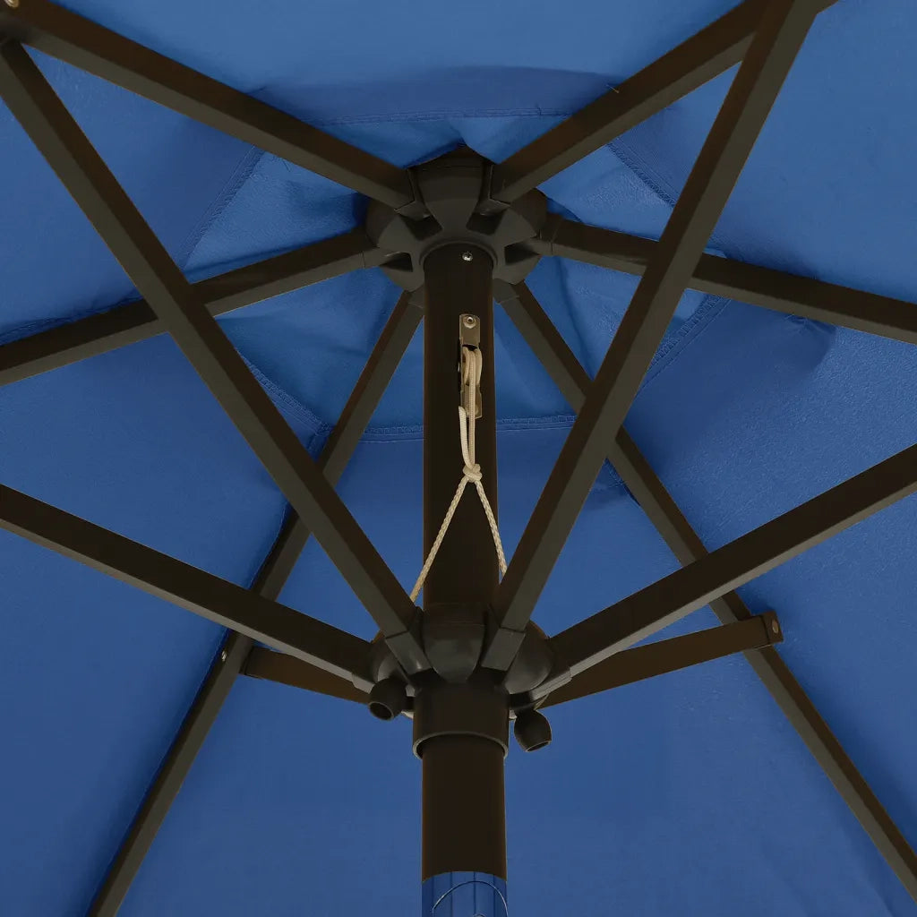 Ombrellone con Luci LED Azzurro 200x211 cm in Alluminio 313564