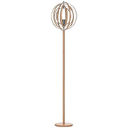 Lampada da terra moderna in legno e ferro con paralume ad anelli regolabili per soggiorno e camera attacco E27 Ф38 x 160 cm