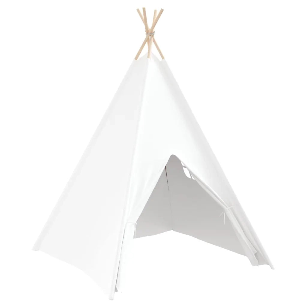 Tenda Teepee-Tenda da campeggio Bianco 120 x 120 x 150 cm Tessuto e Plastica 176836