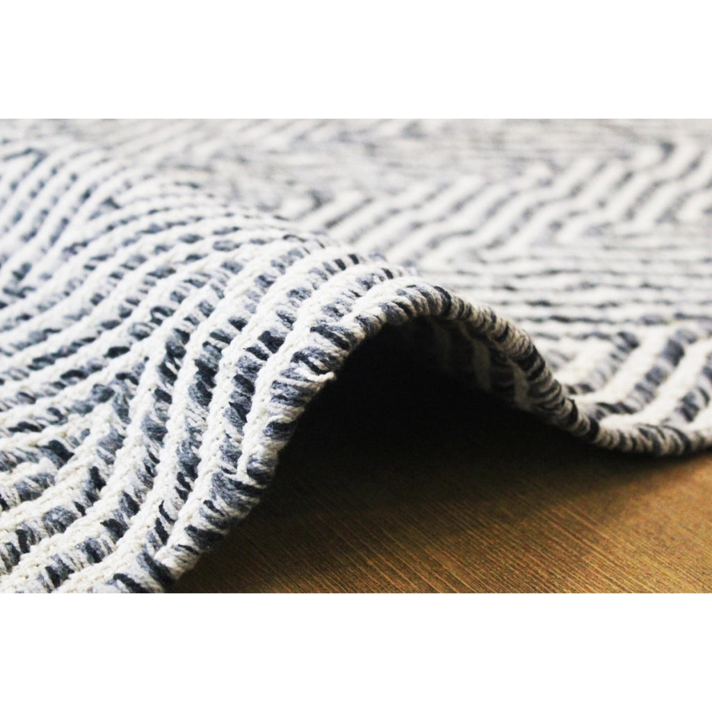 Tappeto in cotone Cocktail Aperitif blu e bianco 80x150 cm