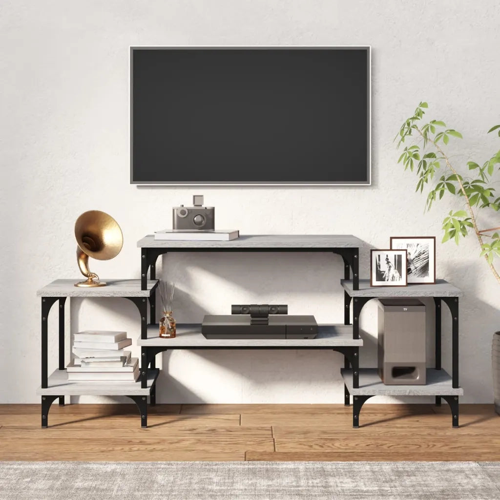 Mobile Porta TV Grigio Sonoma 117x35x52 cm in Legno Multistrato 826318