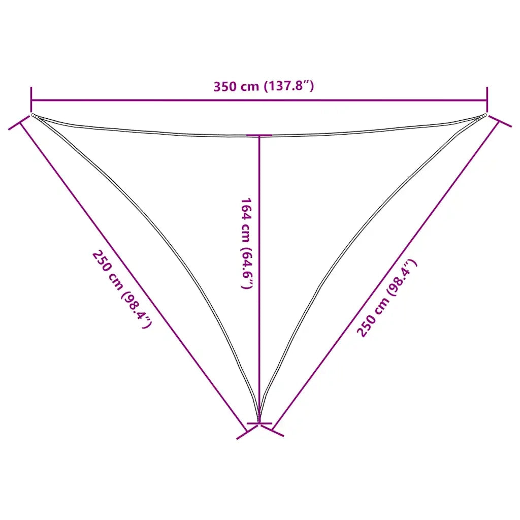 Vela Ombreggiante-Parasole a vela Oxford Triangolare 2,5x2,5x3,5 m Blu