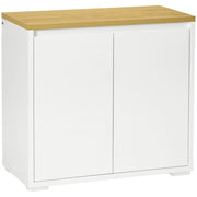 Cassettiera Multiuso con Armadietto ¨C Zephmum ¨C Bianco 80x37x75 cm