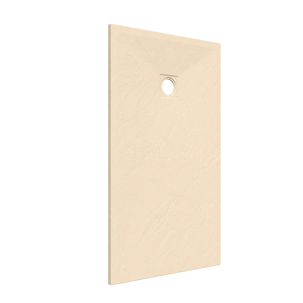 Piatto doccia rettangolare 80x180 cm in marmoresina avorio effetto pietra h3 cm | Milos