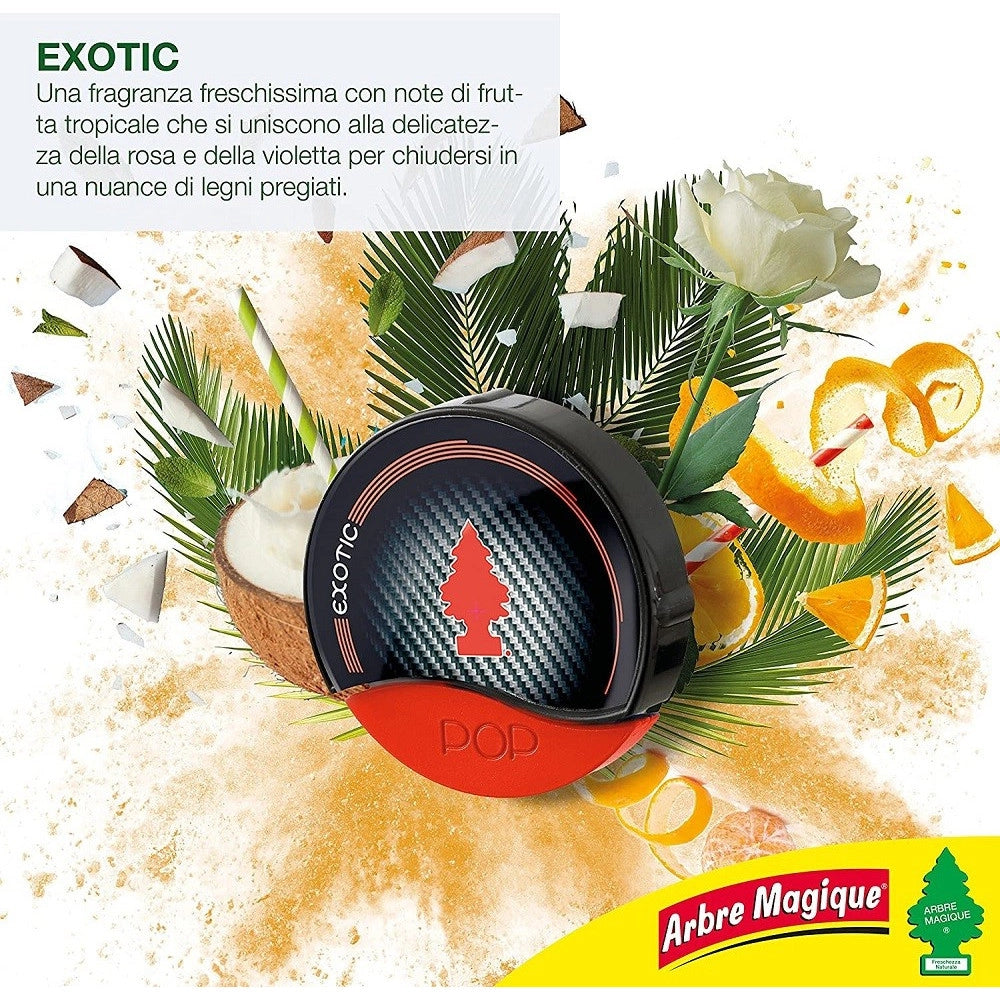 Trade Shop - Arbre Magique Pop Profumatore Deodorante Per Auto Profumazione Exotic Esotica -