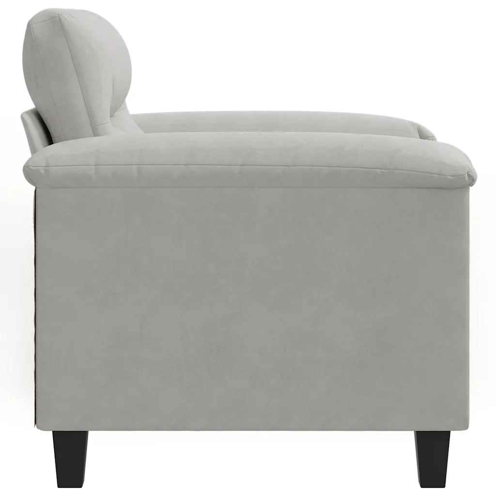 Poltrona | Sedia Relax Grigio Chiaro 60 cm in Tessuto Microfibra