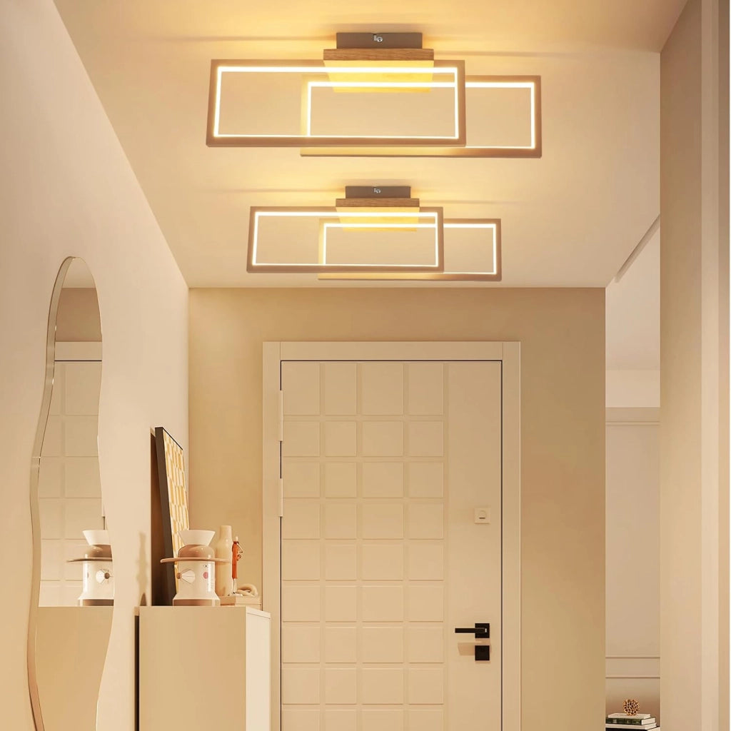 ZMH Plafoniera LED 24W plafoniera moderna per soggiorno bianco caldo 3000K adatta per camere da letto cucine e corridoi