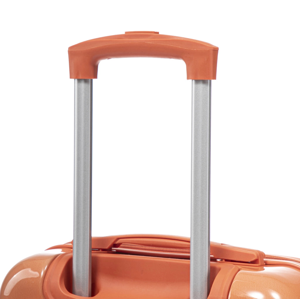 Set valigia rigida 36×21×55 cm in policarbonato rosso con lucchetto a codice