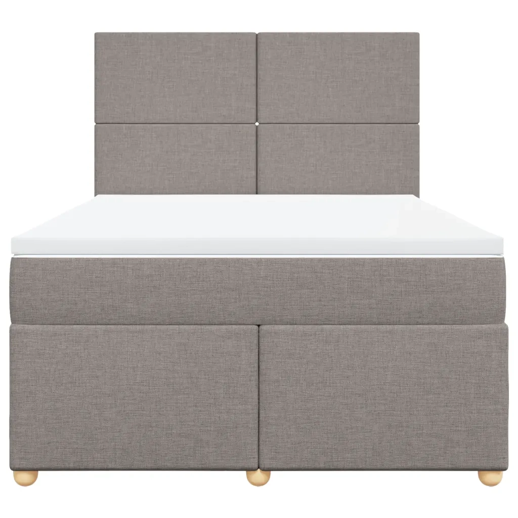 Giroletto a Molle con Materasso Tortora 160x200 cm in Tessuto 3293628