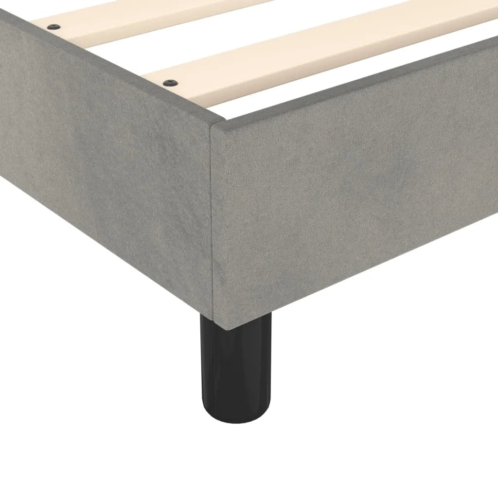 Giroletto a Molle con Materasso-Struttura Letto Grigio Chiaro 80x200 cm Velluto 779207