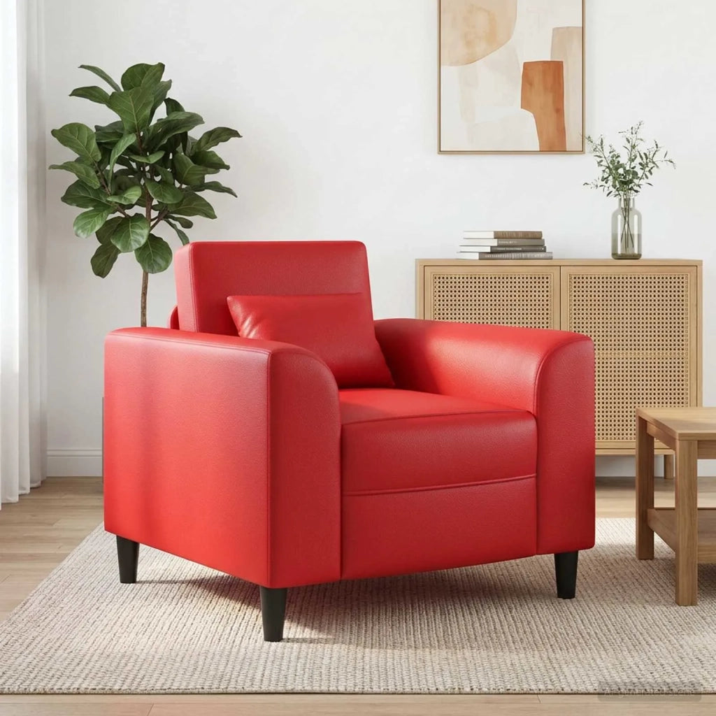 Poltrona Rosso Similpelle 42042471