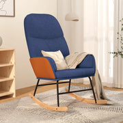 Sedia a Dondolo Blu in Tessuto 341046
