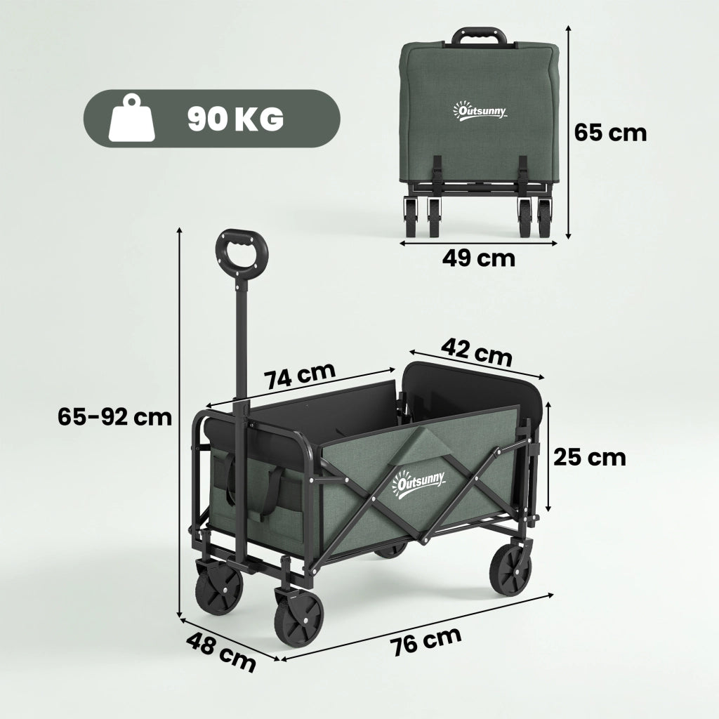 Carrello da Giardino Pieghevole ¨C Minimal ¨C Verde