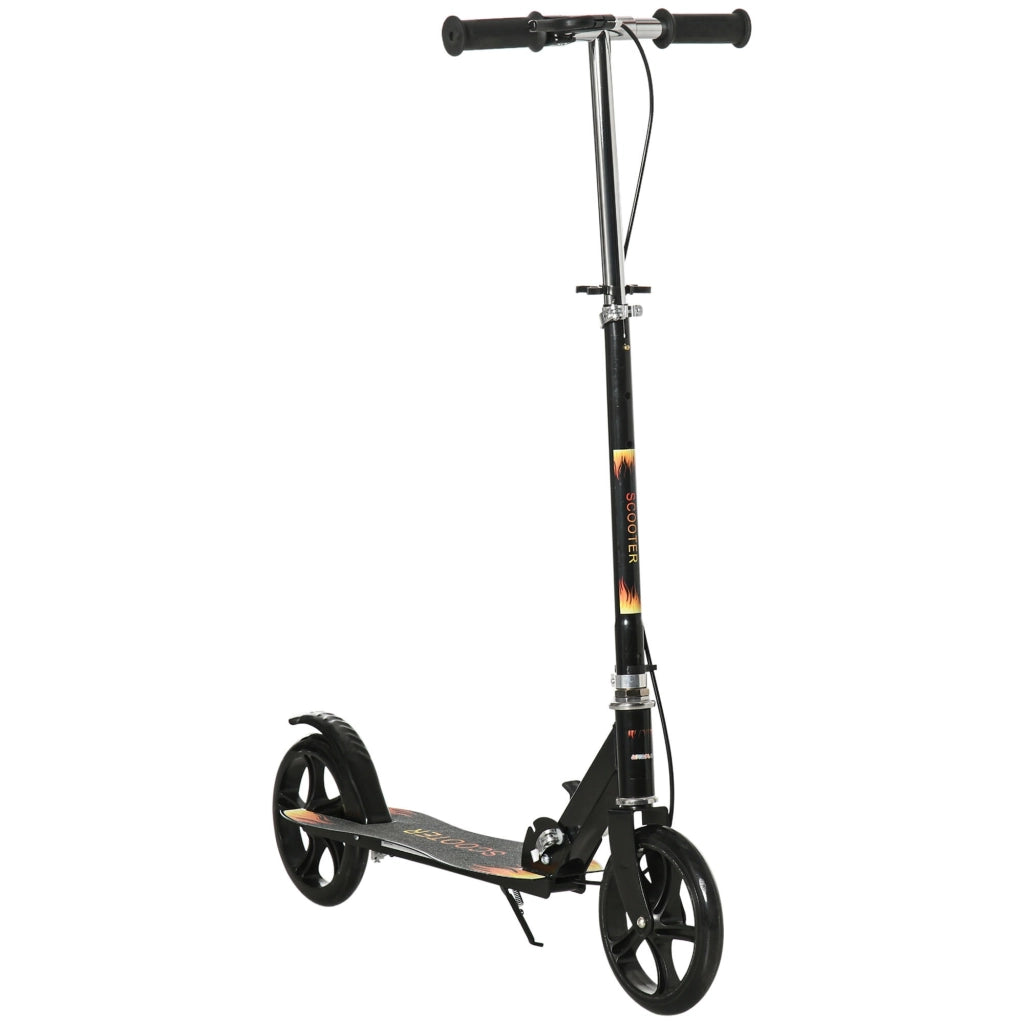 EasyComfort Monopattino per Bambini 7-14 Anni con Manubrio Regolabile su 3 Altezze, 86x35x93/98/103 cm, Nero