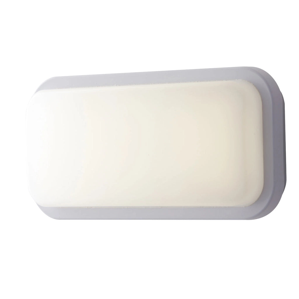 PLAFONIERA LED SHELLY BIANCA RETTANGOLARE 20W 2500LM 4000K IP65 CON SENSORE DI MOVIMENTO  14,6X7,6X29,6CM