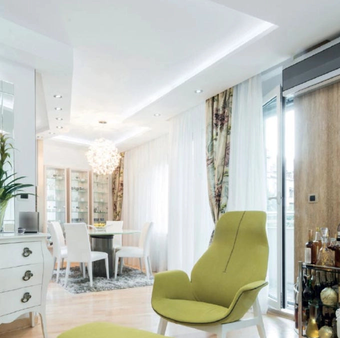 Profilo alluminio optonica 5183 per strisce led 10mm grigio 2m