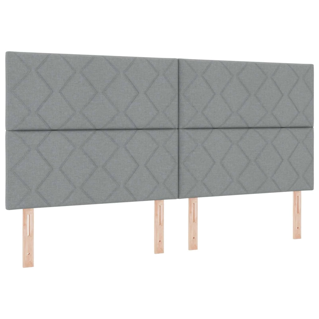 Letto box spring con materasso Grigio Chiaro 200 x 200 cm 3454480