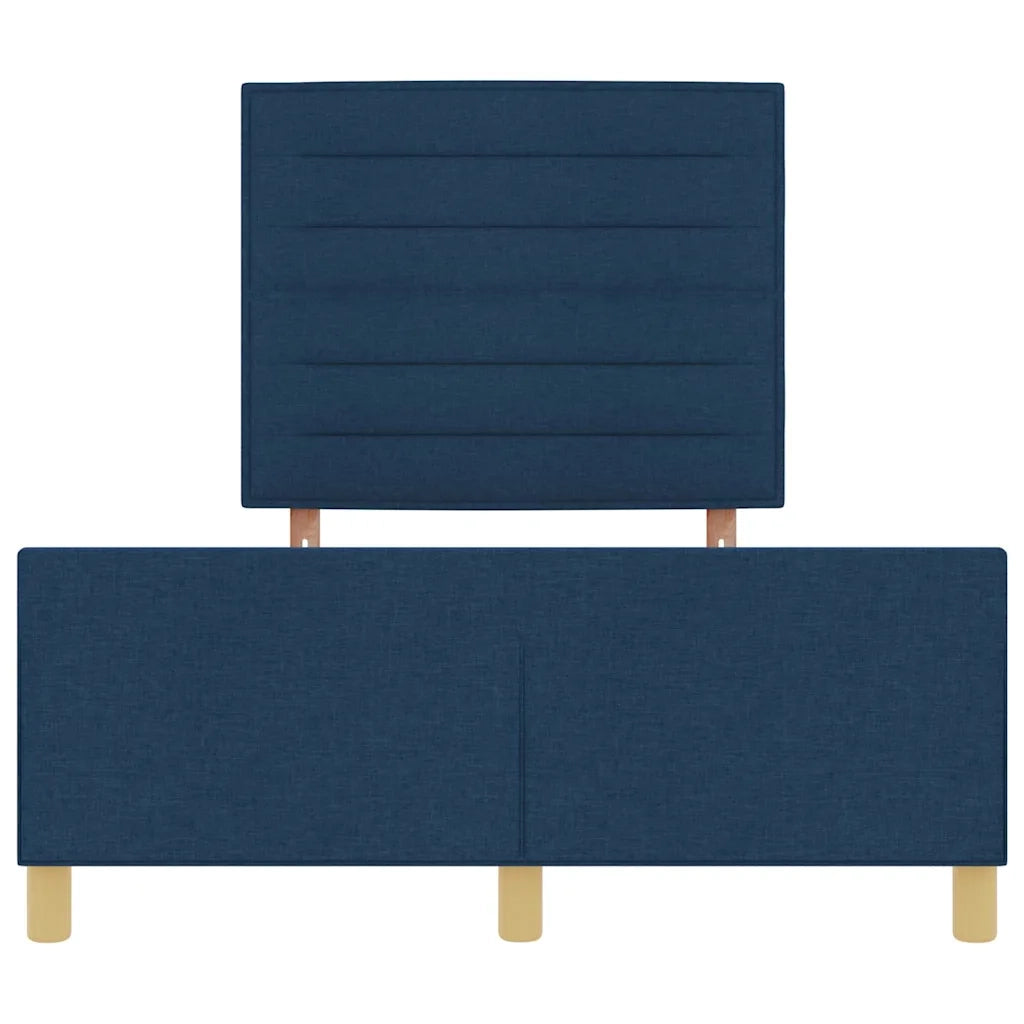 Struttura del letto con testiera Blu 160 x 200 cm Tessuto