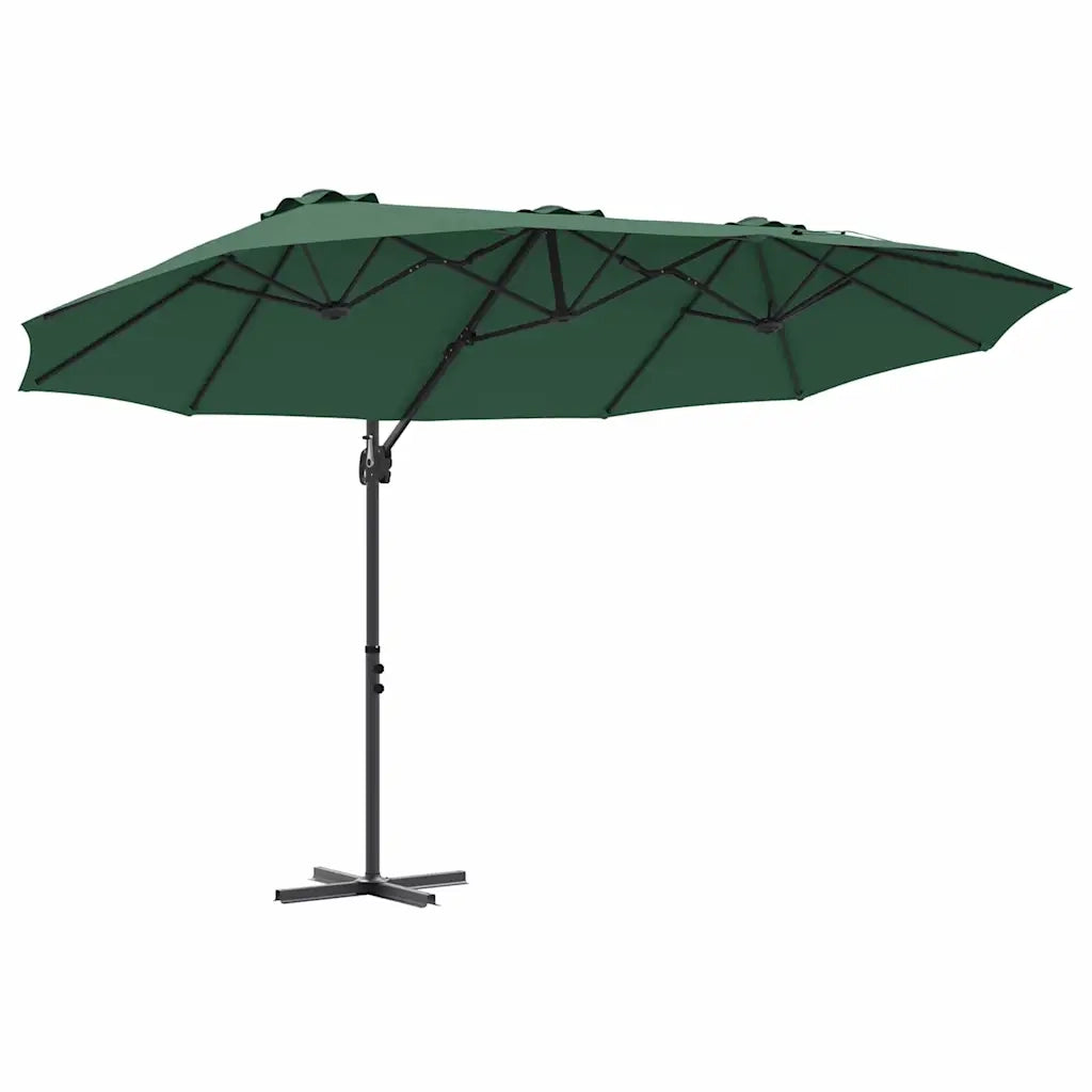 Ombrello | Parasolne Verde 372 x 198 x 243 cm Poliestere e Alluminio