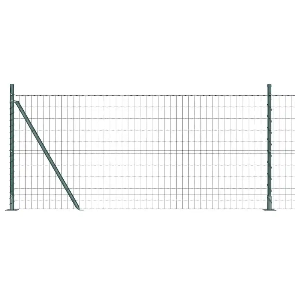 Recinzione con Posto Verde 0,8 x 25 m Acciaio e PVC