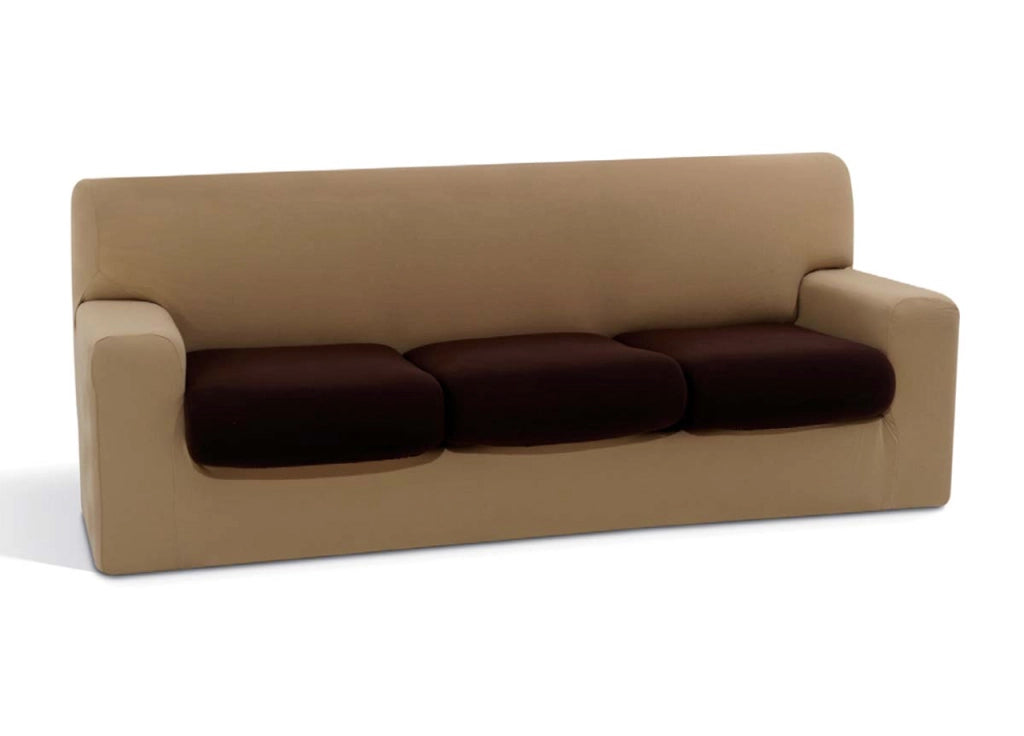 Copridivano Sofa Cover In Tinta Unita - 3 Posti - Marrone 190