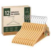 Akitaink 12 Grucce Legno Barra Antiscivolo 360