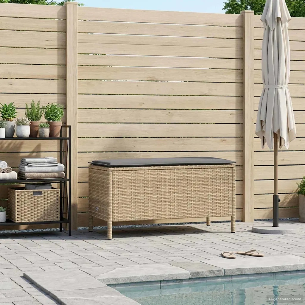 Poggiapiedi da Giardino Beige e Grigio Chiaro 80 x 38 x 42 cm CFW4150833