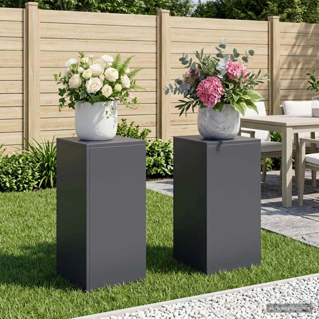 Supporto per piante 2 pcs Antracite 30 x 30 x 60 cm 8012479