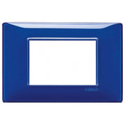 14653.50 Placca 3 Moduli Colore Reflex Zaffiro Plana