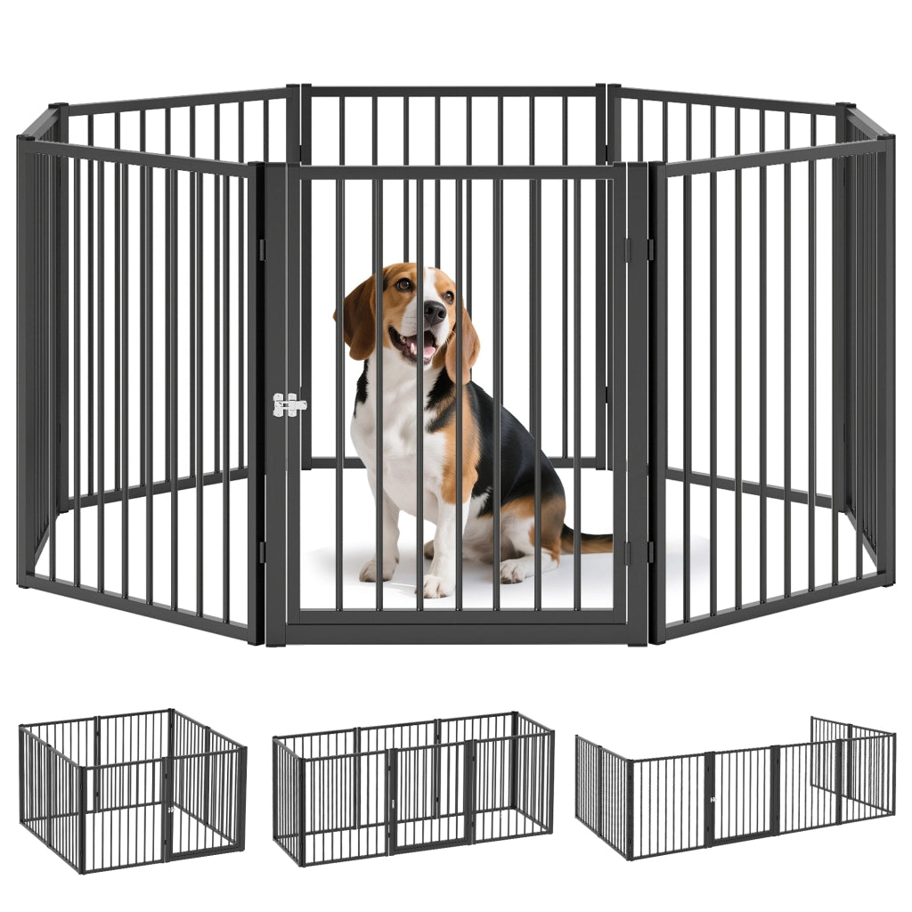 Parc per cani ¨C Minimal ¨C 8 pannelli pieghevole nero