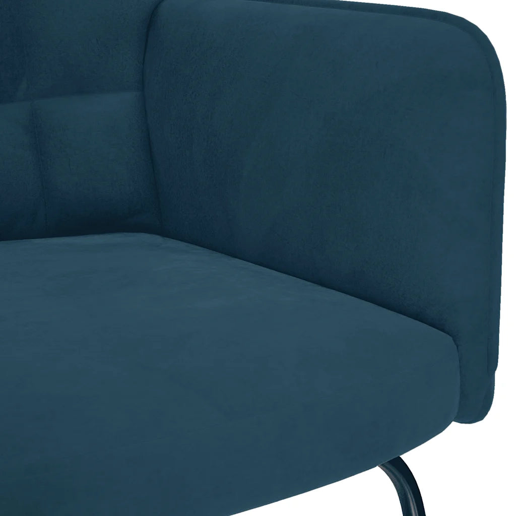 Sedia a Dondolo Blu in Velluto 4016842