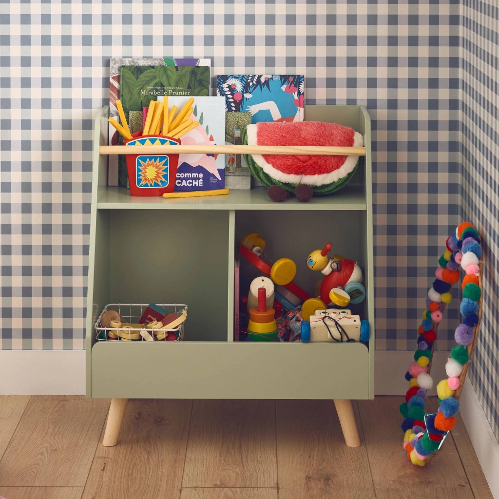 Contenitore per bambini, 2 scomparti, verde