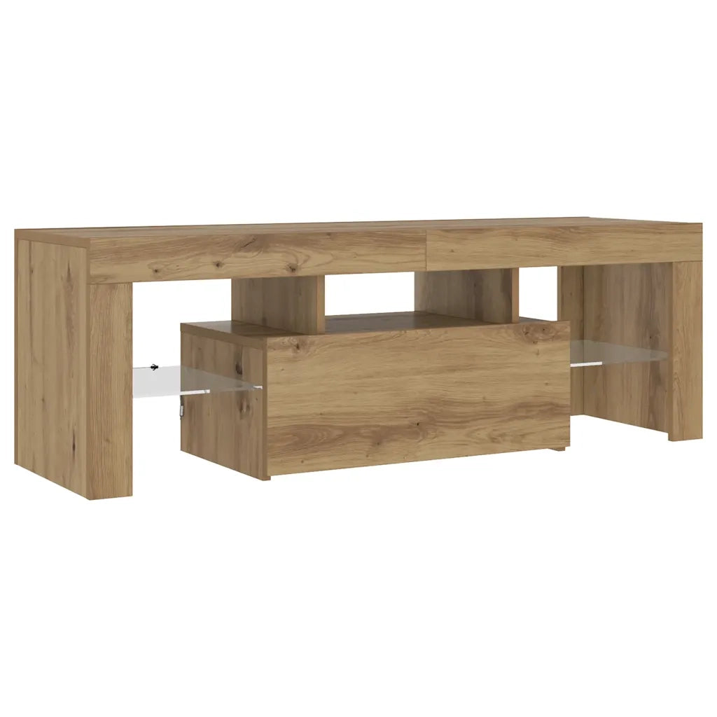 Mobile Porta TV con LED Artigianale 200x25x44 cm Multistrato 856302