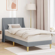 Struttura del letto Grigio chiaro 100 x 200 cm Tessuto 42027327
