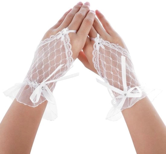 Manopole senza dita eleganti a strass - 18 cm - comode e adattabili
