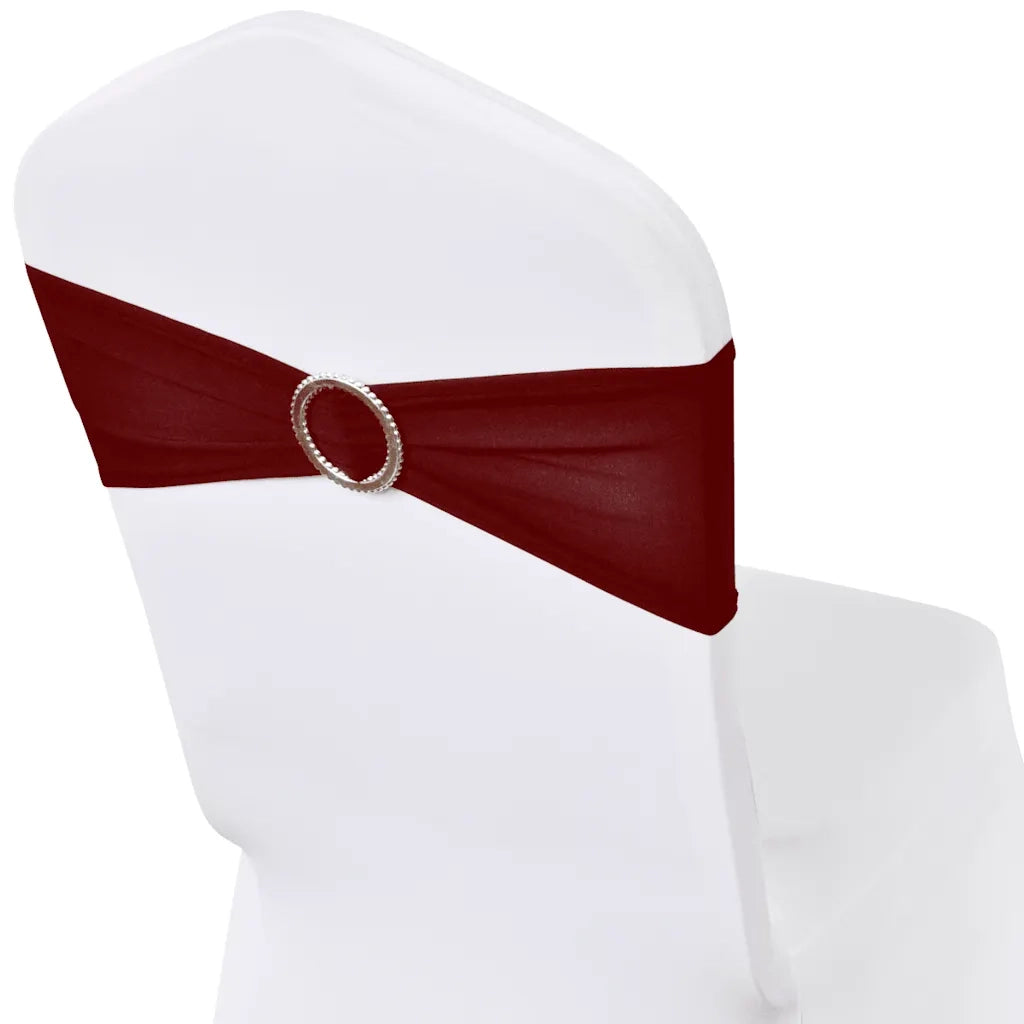 Fascia Elasticizzata Bord¨° Decorativa Sedia con Fibbia Diamante 25 pz CFW7282119