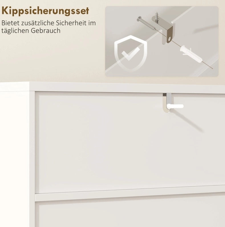 Mobiletto da bagno in MDF bianco con ante soft-close, 2 ripiani aperti e gambe dorate coniche