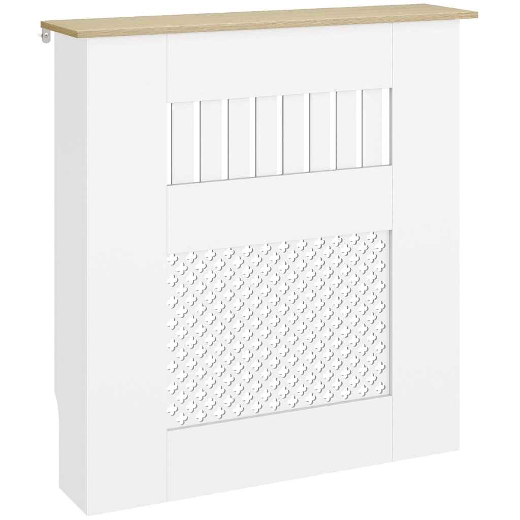 Copriradiatore in Legno Bianco con Ripiano Superiore Mobile Copritermosifone Moderno per Casa 78 x 19 x 81 cm