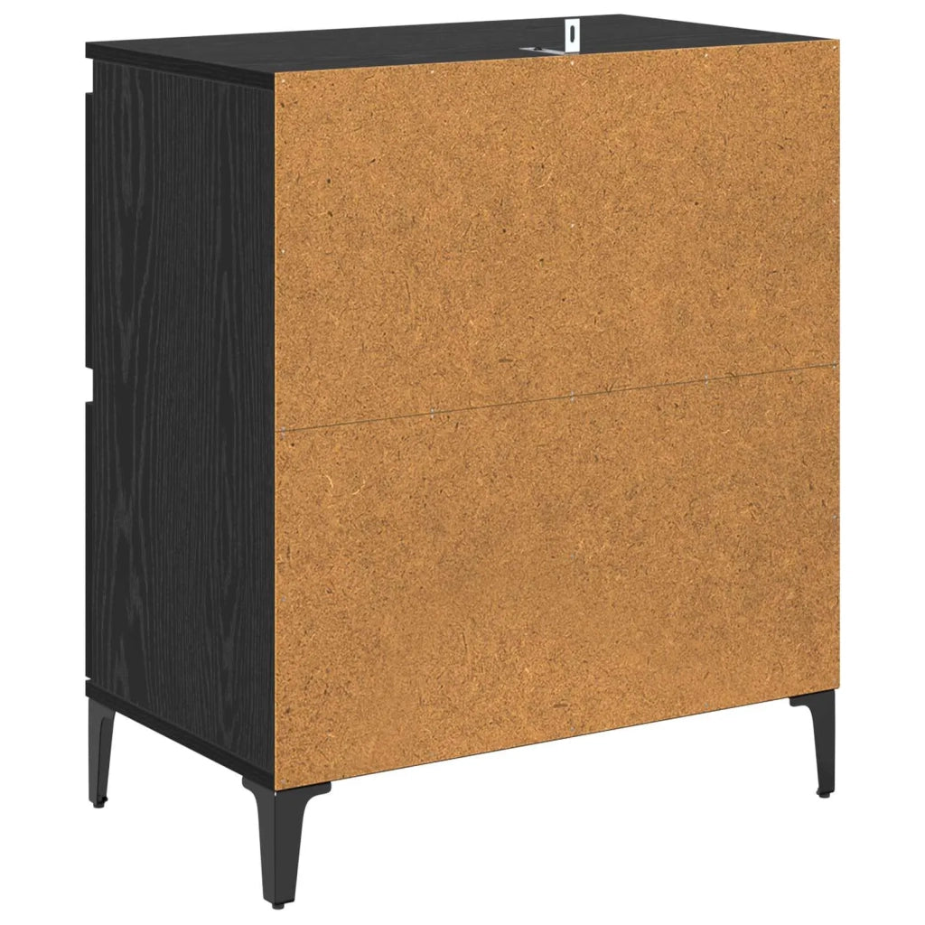 Credenza | Madia | Buffet da pranzo | Armadio da pranzo Rovere Nero 60 x 35 x 70 cm