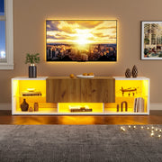Mobile TV bianco e rovere naturale 160 cm con due cassetti