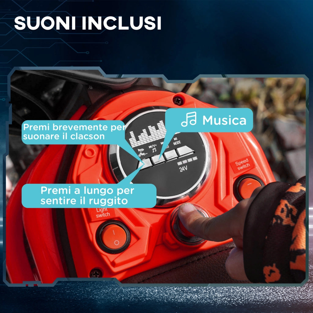 Moto Elettrica per Bambini ¨C Minimal ¨C Rosso