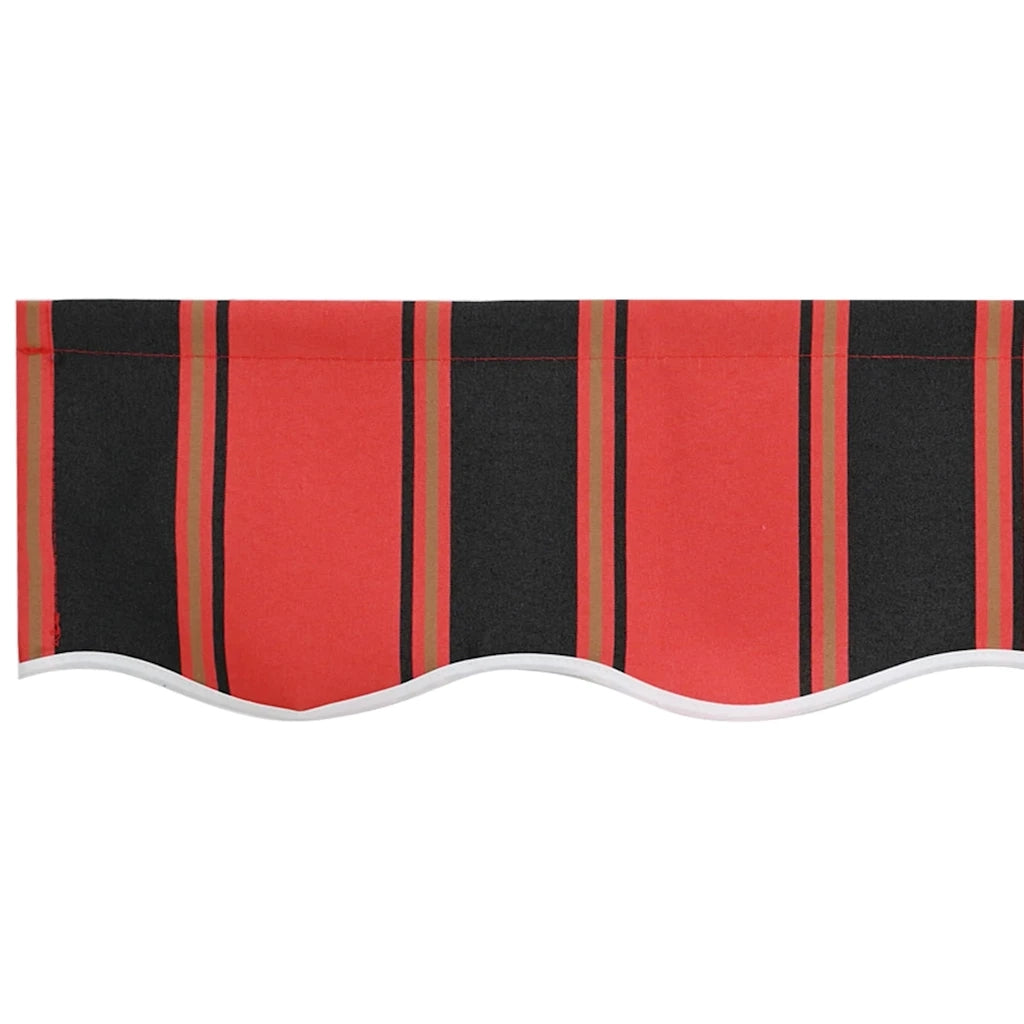 Tenda da Sole-Tenda parasole per Patio Rosso e Nero 350 x 250 x 165 cm Poliestere 907398