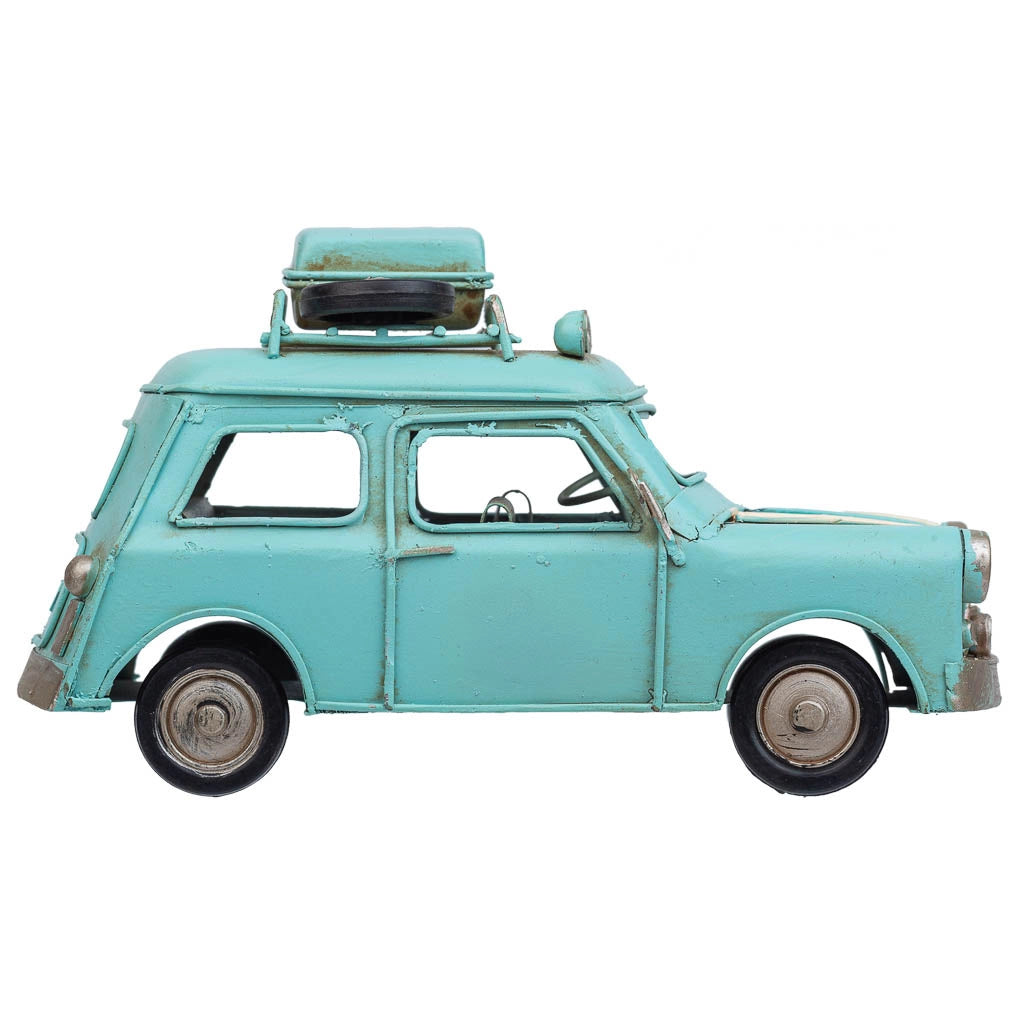 Auto in metallo blu 16x7,5x9h
