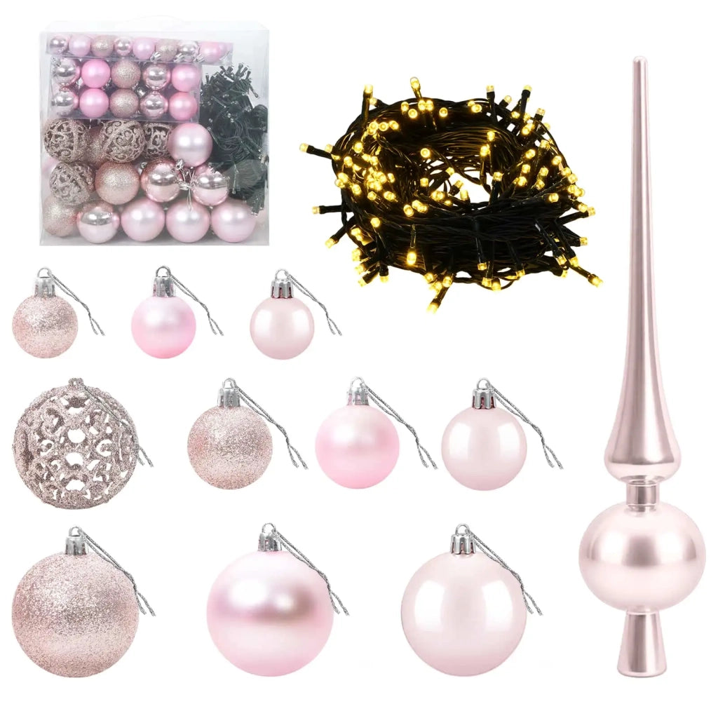 Albero di Natale artificiale verde con palline 240 cm 300 LED 3466739
