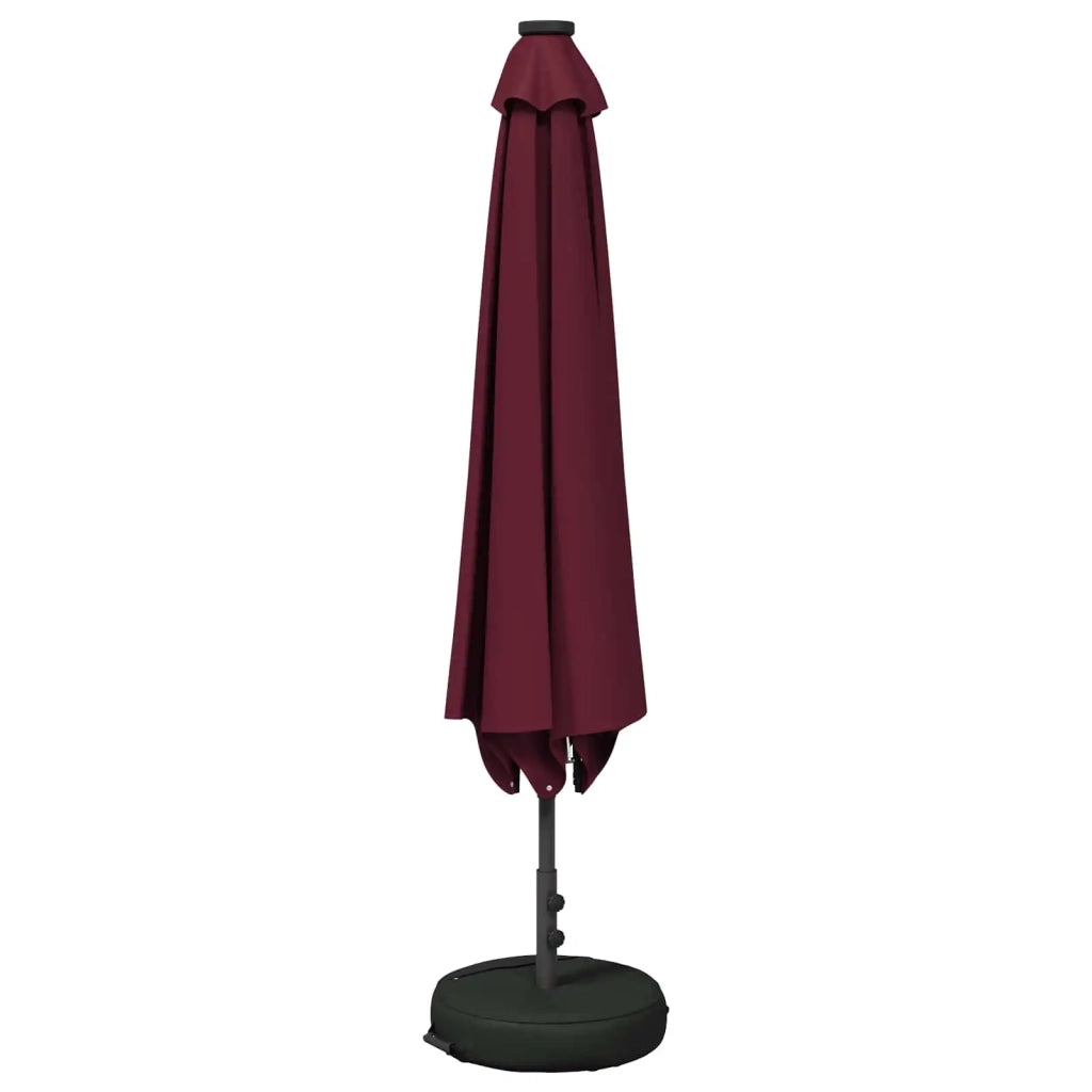 Parasol da giardino con luci LED e base 200 x 300 cm Poliestere 42036244