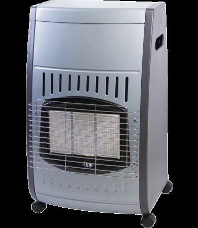 Stufa a gas GH 3042 R grigio, ambienti fino a 135 m3, potenza kW 4,2, 3 regolazioni, regolatore gas incluso