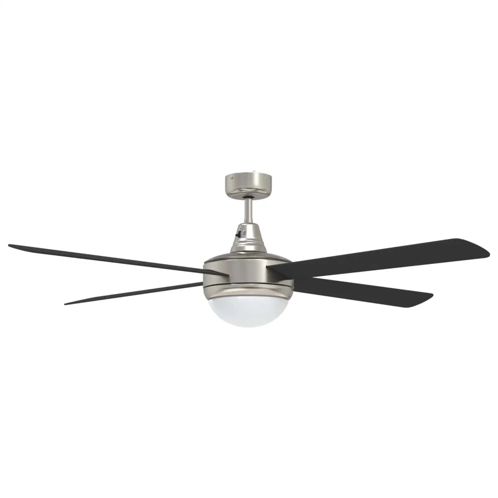 Ventilatore da soffitto con luce e telecomando Ø 130 cm Nero 42035649
