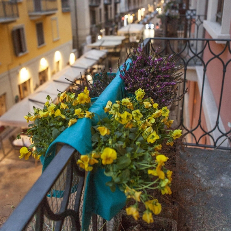 Vaso da Balcone in tessuto BloemBagz, con 4 tasche, 46 cm, colore marrone