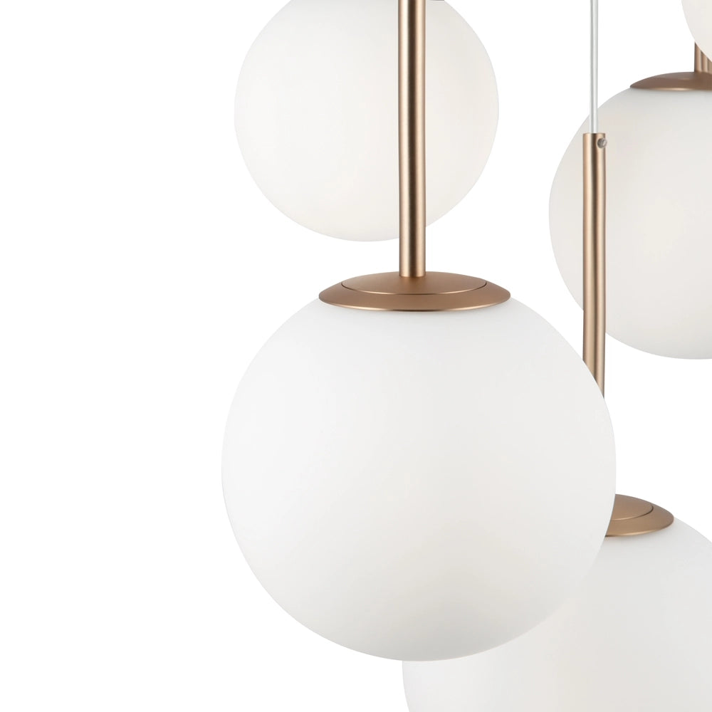 Lampada a sospensione Maytoni Basic Form 5 luci ottone oro